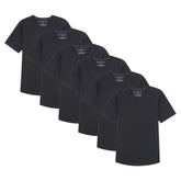Organic V-Neck T-Shirt 6 Pack (Slim Fit) / Black