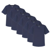 Organic Crew Neck T-Shirt 6 Pack (Slim Fit) / Navy