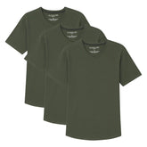 Organic V-Neck T-Shirt 3 Pack (Slim Fit) / Olive