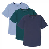 Organic Crew Neck T-Shirt 3 Pack (Slim Fit)/ Sky to Sea