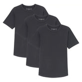 Organic Crew Neck T-Shirt 3 Pack (Slim Fit) / Black