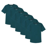 Organic Crew Neck T-Shirt 6 Pack (Slim Fit) / Teal