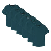 Organic V-Neck T-Shirt 6 Pack (Slim Fit) / Teal