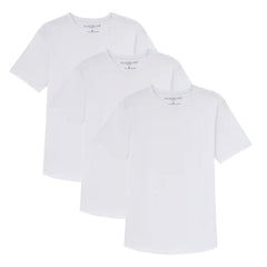 Organic Crew Neck T-Shirt 3 Pack (Slim Fit) / White