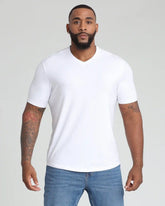 Organic V-Neck T-Shirt (Slim Fit) / White