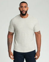 Organic Crew Neck T-Shirt (Slim Fit) / Oatmeal Heather