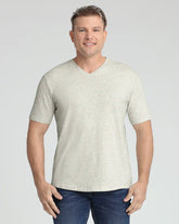 Organic V-Neck T-Shirt (Slim Fit) / Oatmeal Heather