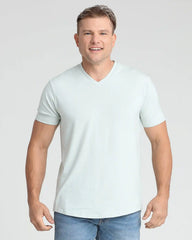 Organic V-Neck T-Shirt (Slim Fit) / Mint