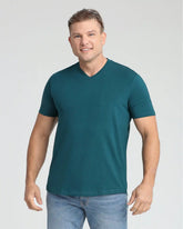 Organic V-Neck T-Shirt (Slim Fit) / Teal