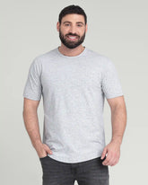 Organic Crew Neck T-Shirt (Slim Fit) / Heather Grey