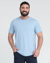 Organic Crew Neck T-Shirt (Slim Fit) / Light Blue