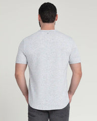 Organic Crew Neck T-Shirt 3 Pack (Slim Fit) / Heather Grey