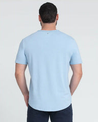 Organic Crew Neck T-Shirt (Slim Fit) / Light Blue