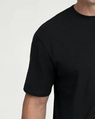 Organic Crew Neck T-Shirt (Relaxed Fit) / Black
