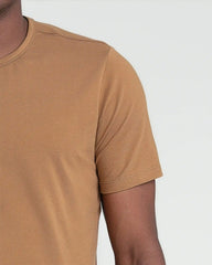 Organic Crew Neck T-Shirt (Slim Fit) / Tobacco