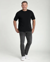 Organic Crew Neck T-Shirt (Relaxed Fit) / Black