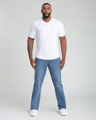 Organic V-Neck T-Shirt (Slim Fit) / White