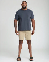 Organic Crew Neck T-Shirt (Relaxed Fit) / Steel