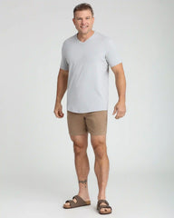 Organic V-Neck T-Shirt (Slim Fit) / Light Grey