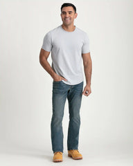 Organic Crew Neck T-Shirt (Slim Fit) / Light Grey