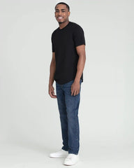 Organic Crew Neck T-Shirt (Slim Fit) / Black