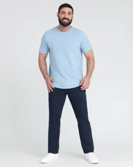Organic Crew Neck T-Shirt (Slim Fit) / Light Blue