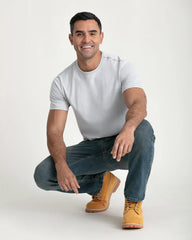 Organic Crew Neck T-Shirt 6 Pack (Slim Fit) / Light Grey
