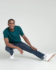 Organic Crew Neck T-Shirt 6 Pack (Slim Fit) / Teal