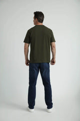Organic Crew Neck T-Shirt 6 Pack (Relaxed Fit)/ Olive