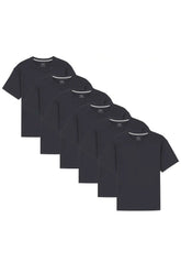OrganicCrew Neck T-Shirt 6 Pack (Relaxed Fit) / Black