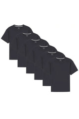 OrganicCrew Neck T-Shirt 6 Pack (Relaxed Fit) / Black