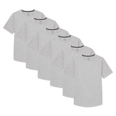 Organic Crew Neck T-Shirt 6 Pack (Slim Fit) / Heather Grey