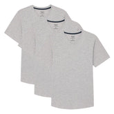 Organic V-Neck T-Shirt 3 Pack (Slim Fit) / Heather Grey