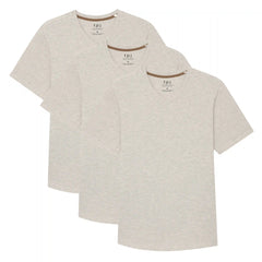 Organic V-Neck T-Shirt 3 Pack (Slim Fit) / Oatmeal Heather