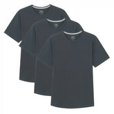 Organic Crew Neck T-Shirt 3 Pack (Slim Fit) / Steel