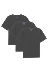 Organic Crew Neck T-Shirt 3 Pack (Relaxed Fit) / Steel