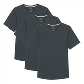 Organic V-Neck T-Shirt 3 Pack (Slim Fit) / Steel