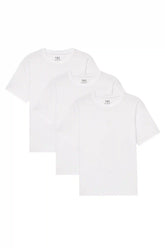 Organic Crew Neck T-Shirt 3 Pack (Relaxed Fit) / White