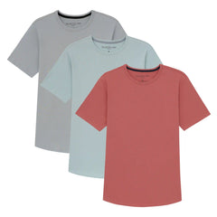 Organic Crew Neck T-Shirt 3 Pack (Slim Fit)/ Seaside Sundown