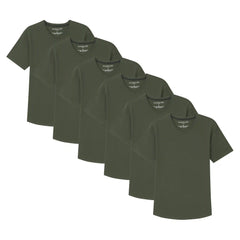 Organic V-Neck T-Shirt 6 Pack (Slim Fit) / Olive
