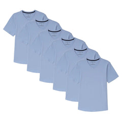 Organic V-Neck T-Shirt 6 Pack (Slim Fit) / Light Blue