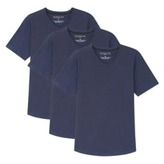 Organic V-Neck T-Shirt 3 Pack (Slim Fit) / Navy