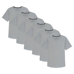Organic V-Neck T-Shirt 6 Pack (Slim Fit) / Light Grey