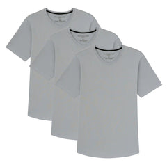 Organic V-Neck T-Shirt 3 Pack (Slim Fit) / Light Grey