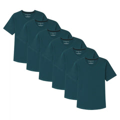 Organic V-Neck T-Shirt 6 Pack (Slim Fit) / Teal