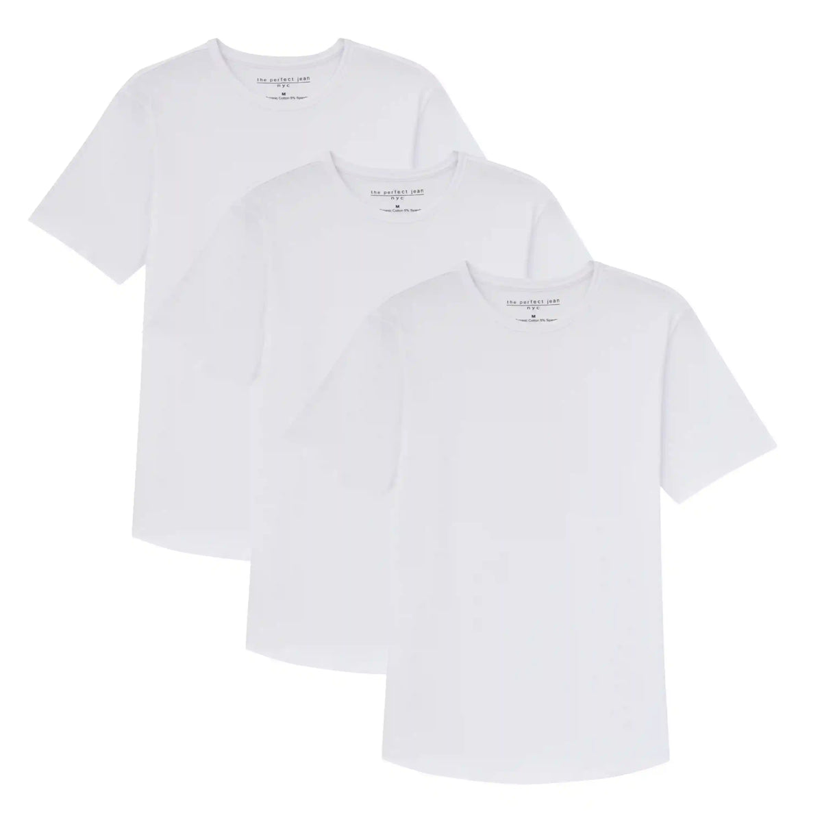 Organic Crew Neck T-Shirt 3 Pack (Slim Fit) / White