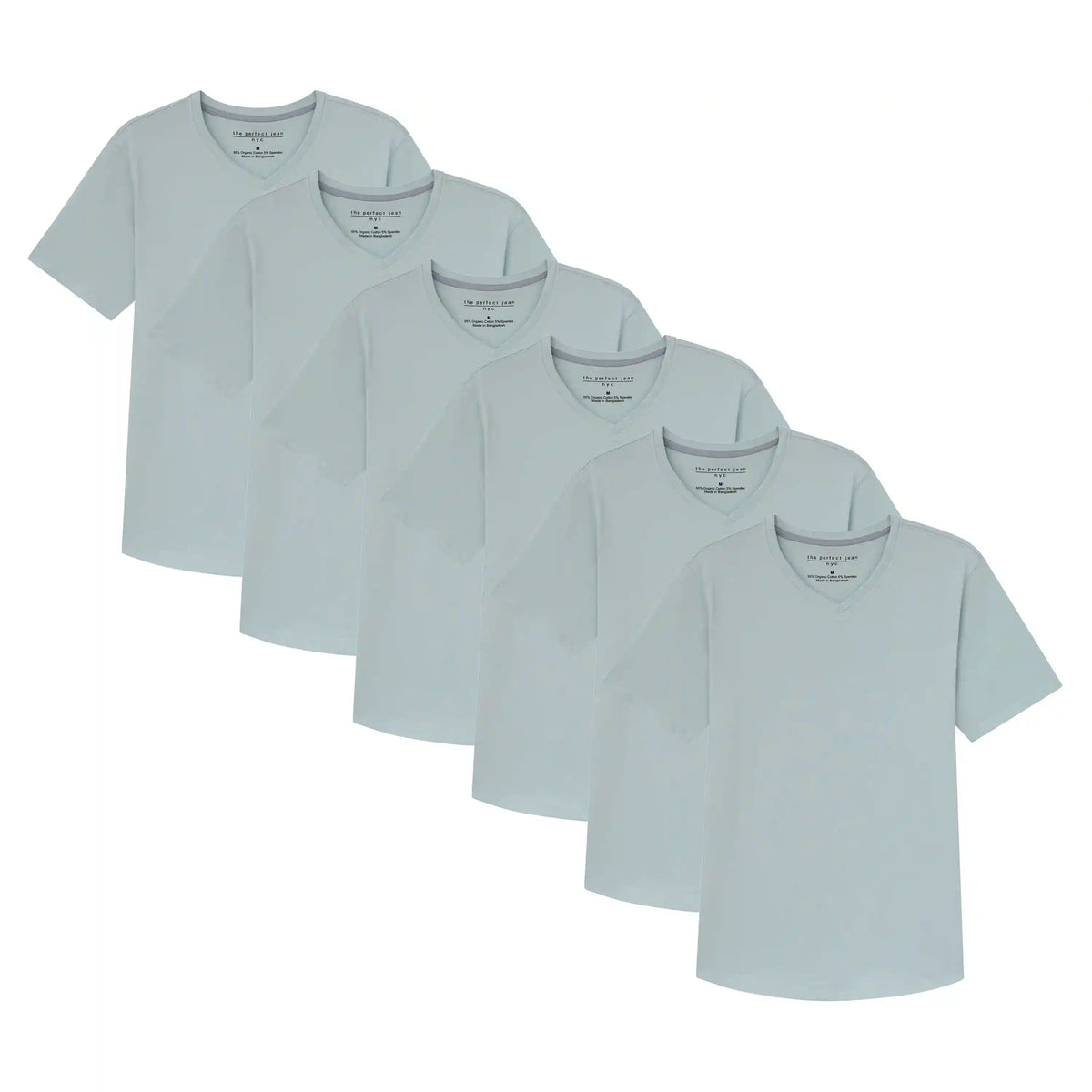 Organic V-Neck T-Shirt 6 Pack (Slim Fit) / Mint