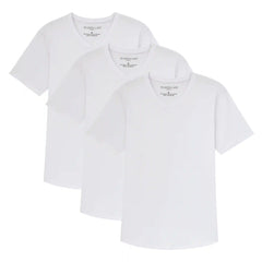 Organic V-Neck T-Shirt 3 Pack (Slim Fit) / White