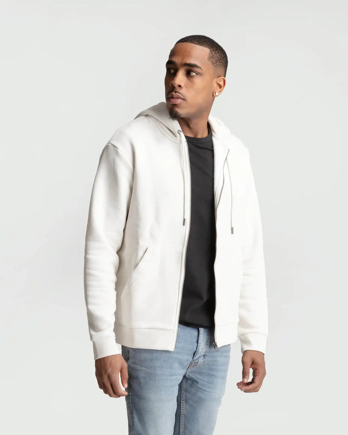 Full Zip Hoodie / Natural