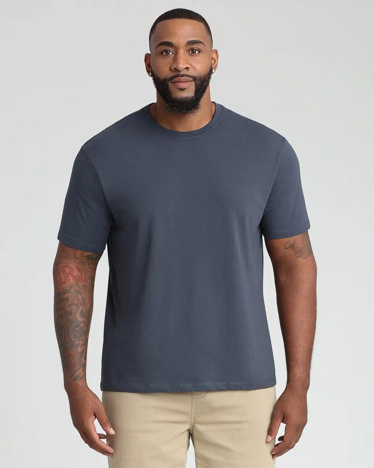 Organic Crew Neck T-Shirt (Relaxed Fit) / Steel